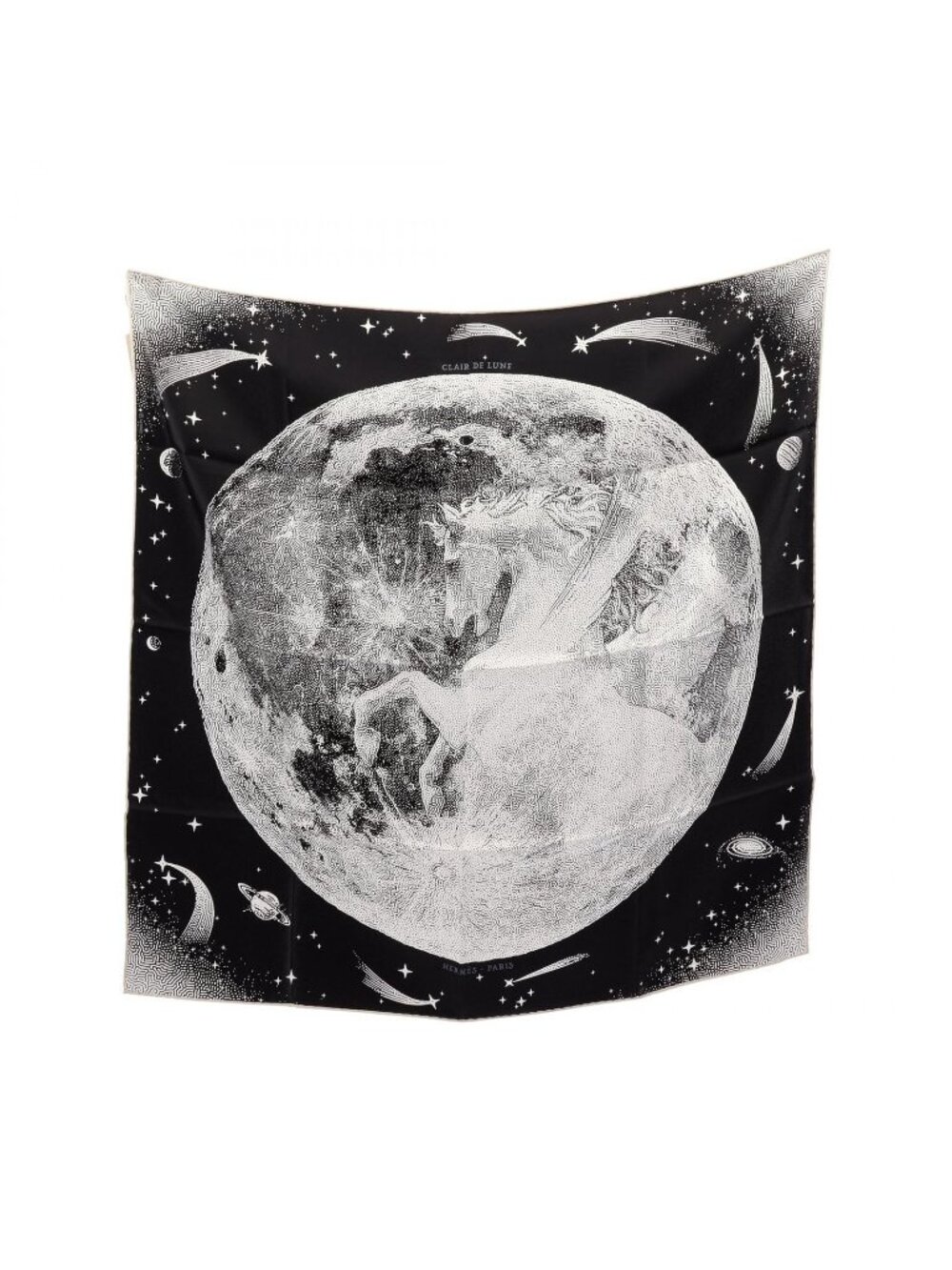 Hermes Scarf Carre 70 Clair de Lune Silk